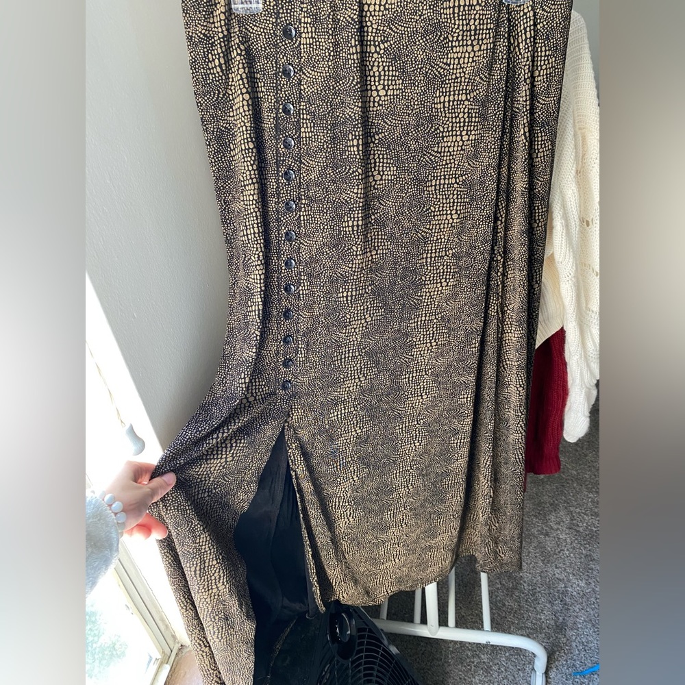 Animal Print Skirt with Slit